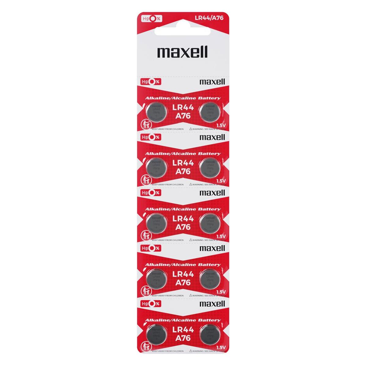 Maxell LR44 (10 Stk., LR44, 110 mAh) (11717000)
