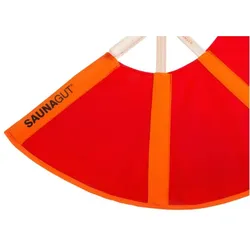 SAUNAGUT® Aufgussfächer Esche KLEIN,Farbe: orange+rot