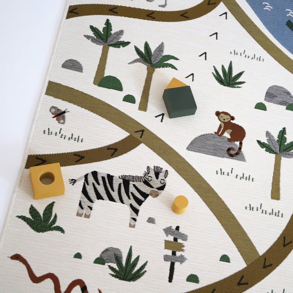 Nattiot Tapis rectangulaire Little Savannah (123 x 180 cm) Multicolore 180x123cm