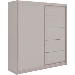 SCHWEBETÜRENSCHRANK mit Schubladen 200 - MACEDONIA - Kaschmir