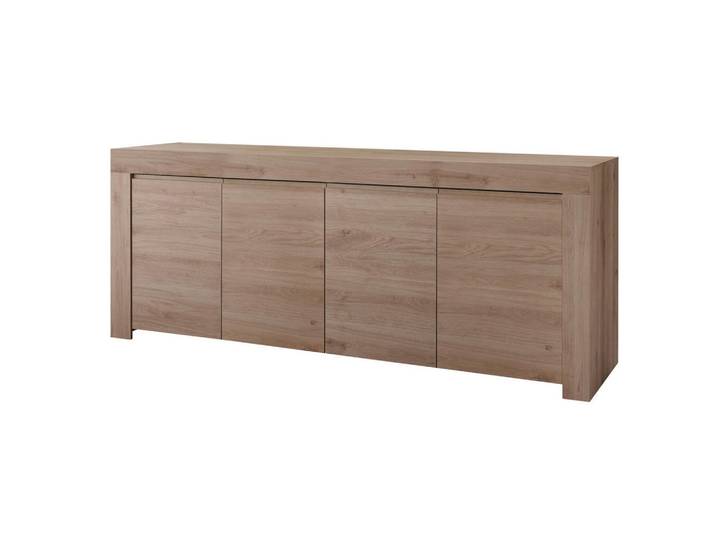 Mid.you Sideboard, Eiche, 2 Fächer, 210x81x42 cm, Wohnzimmer, Kommoden & Sideboards, Sideboards