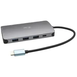 i-tec Nano Dock (USB-C, 5 Ports), Dockingstation + USB Hub, Silber