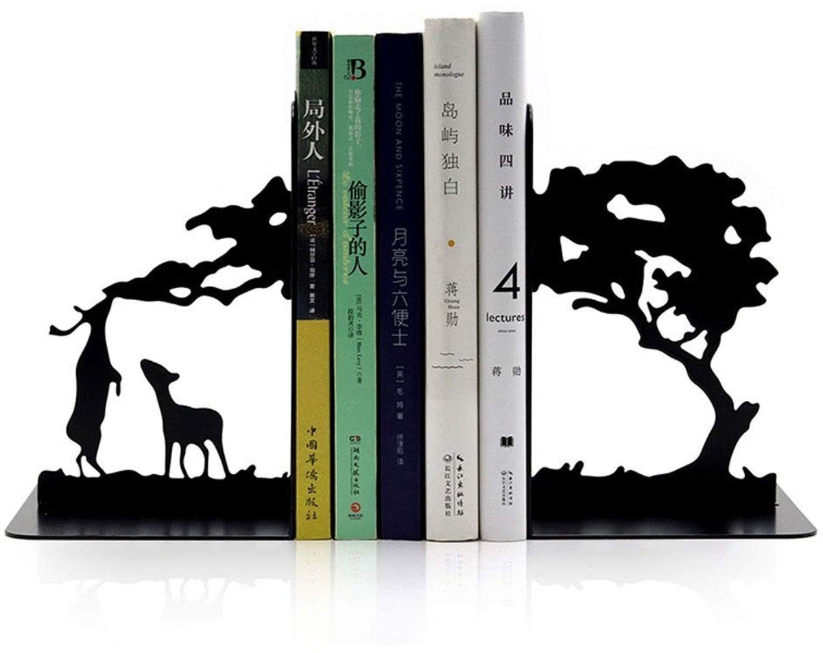 Solidchoice Creatieve Metalen Boekensteunen met Hertenontwerp voor Woondecoratie