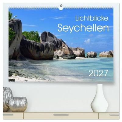 Lichtblicke - Seychellen (hochwertiger Premium Wandkalender 2027 DIN A2 quer), Kunstdruck in Hochglanz