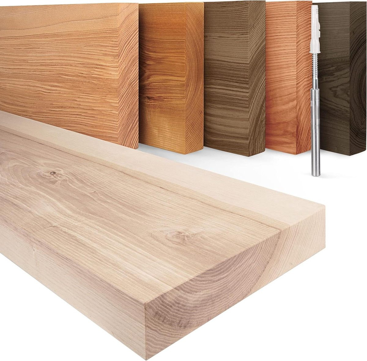 Houten Zwevende Wandplank 60cm - Ruwe Wandplank voor Stijlvolle Decoratie