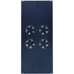 Dsit Lüftereinheit Ventilator Paket mit 4 Ventilatoren und Thermostat geeignet für Serverschränke mit ein, Serverschrank Zubehör, Schwarz