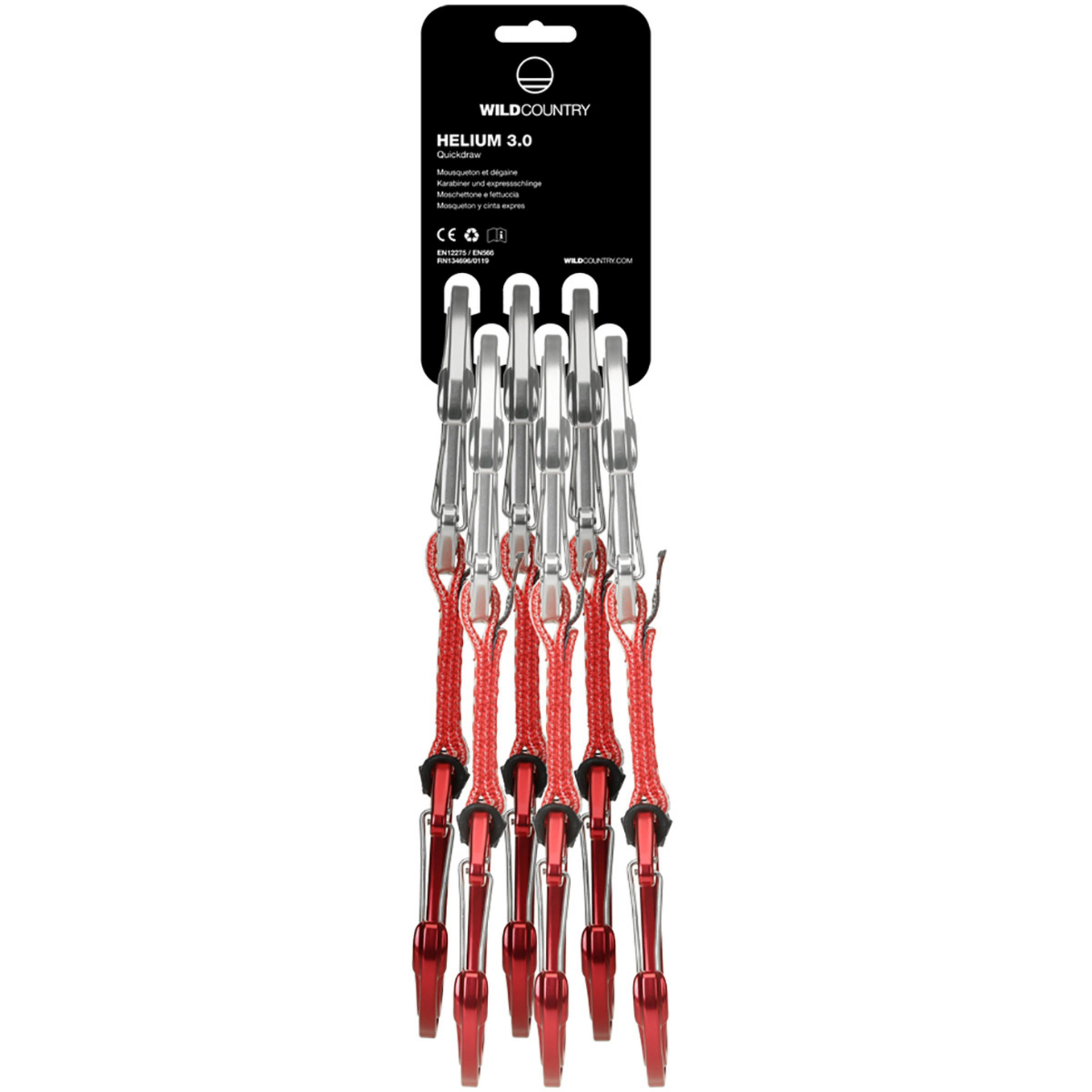 Wild Country Helium 3.0 Expressset 6er Pack Express-Sets red Alpinklettern