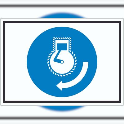 HB-Druck Motor starten beim Aussetzvorgang Symbol Aufkleber A1 (594x841mm)