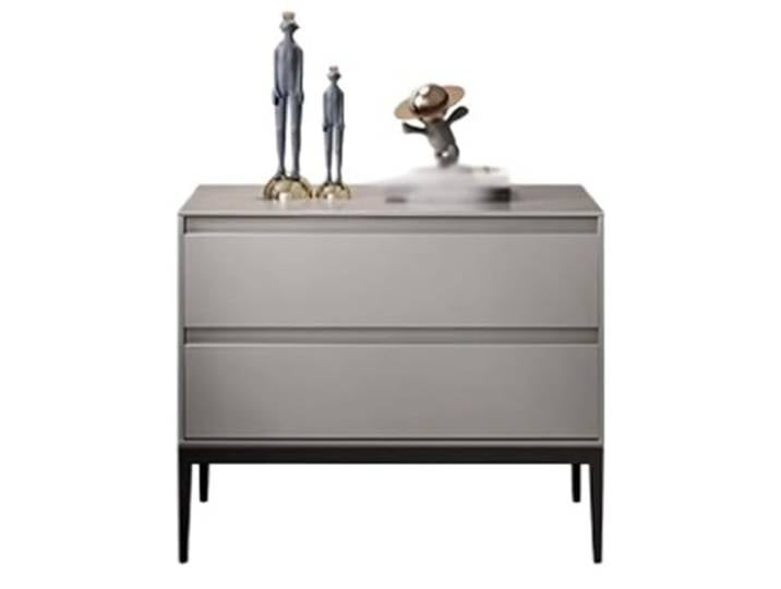 xiuling4568 Aufbewahrungs Organizer Sideboard Komplett Aus Holz Nachttisch Schlicht Bemalt for Schlafzimmer Keine Installation(Beige Gray,Large)