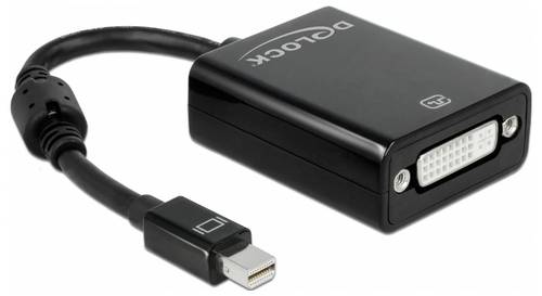 Delock 65098 Mini-DisplayPort / DVI Adapter [1x Mini-DisplayPort Stecker - 1x DVI-Buchse 24+5pol.] Schwarz