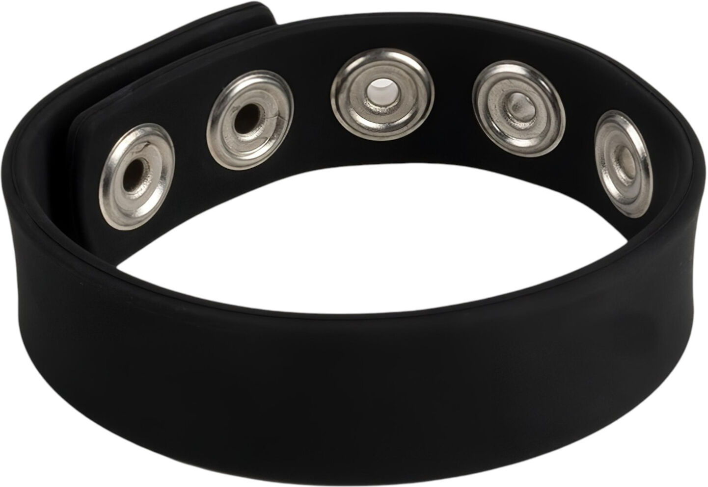 Pulselock Forge - adjustable snap‑fastening silicone cock ring (black) - 228 mm