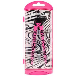 Eberhard-Faber Zirkel 571701, 2-teilig, Schnellverstellzirkel, neon pink