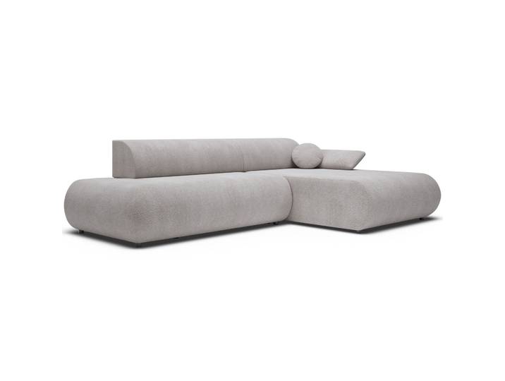 Selsey Armone – Canapé D'Angle Convertible\, Chenille\, Angle À Droite\, Gris Clair