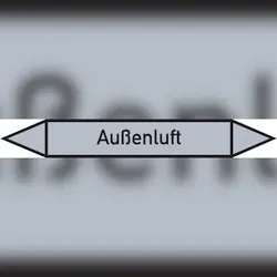Rohrleitungskennzeichen Außenluft - 270x37 mm Folie selbstklebend