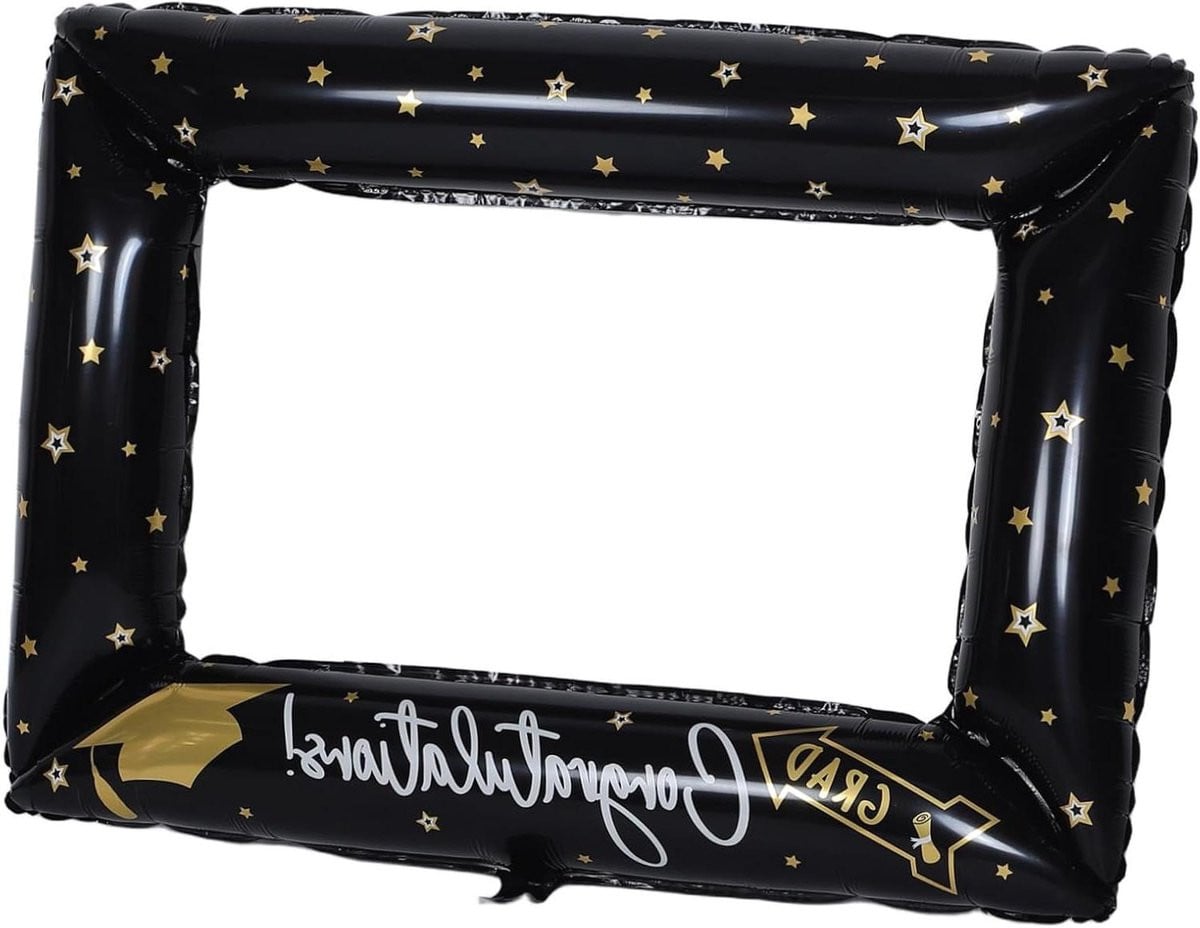 Opblaasbaar Selfie Frame voor Feestjes - Zwart - 85 x 60 cm