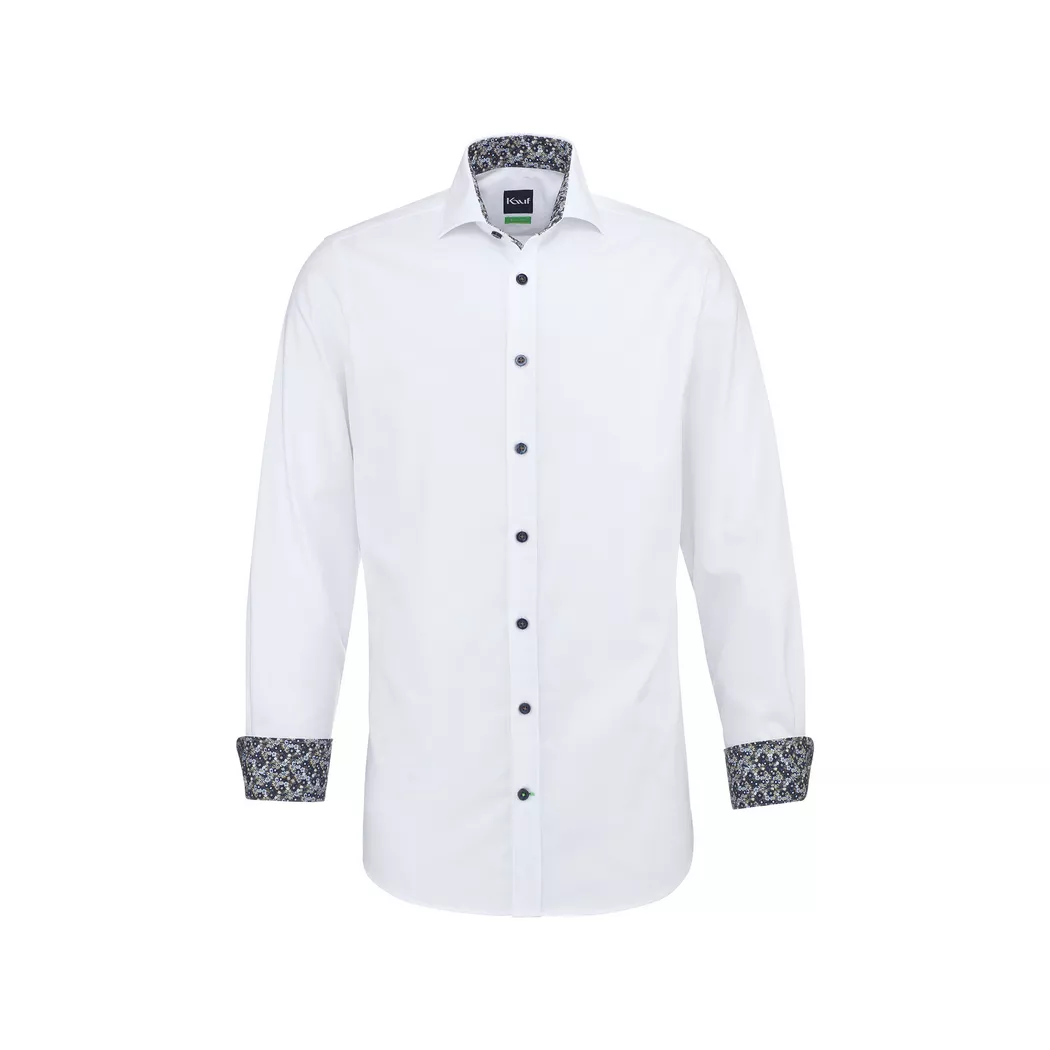 Kauf - Hemd, Slim Fit, langarm, für Herren, Weiss, Größe 43