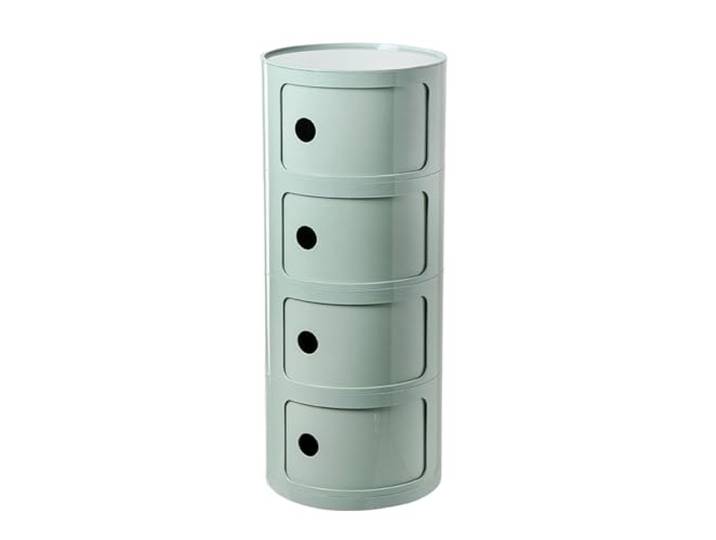 4-lagiger Nachttisch, Runder Kleiner Nachttisch Mit Stauraum, Stapelbares Design Mit Viel Stauraum, Kleiner Runder Beistelltisch Für Wohnzimmer Und Schlafzimmer(Color:Green color)