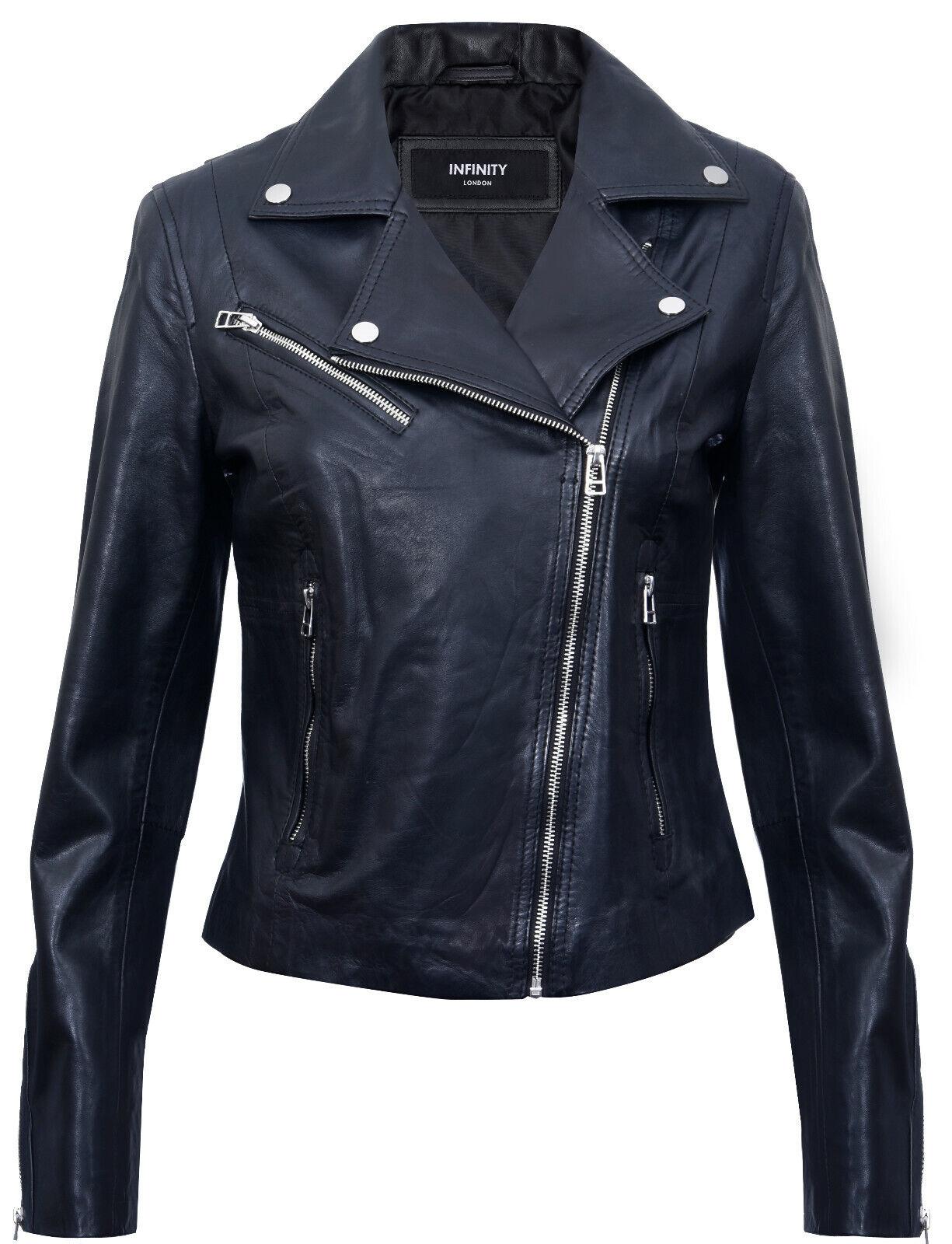 Smarte Damen-Bikerjacke aus Leder – Matlock