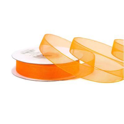 Creativery 12mm Organzaband 25m Chiffonband Schleifenband Geschenkband Deko Stoffband Orange