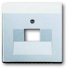 Busch-Jaeger Abdeckung UAE-/IAE-/ISDN-Steckdose Future Linear Aluminium, Weißaluminium (RAL 9006) 2CKA001710A3674 1 St.