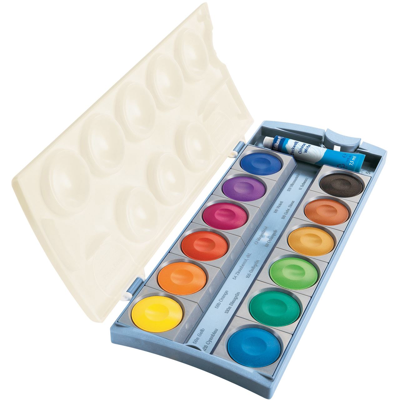 Pelikan Deckfarbkasten K12 eco 12 Farben inkl. Deckweiß