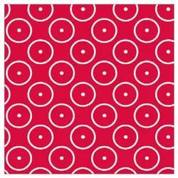 Krasilnikoff Papierservietten Circle Dot, 33 x 33 cm, rot