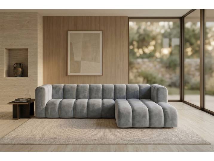 Kaiser Möbel Ecksofa Modulares GRAND L 287 im Velvet-Stoff Riviera, Ecksofa, modulares Ecksofa, großzügige Relaxzone