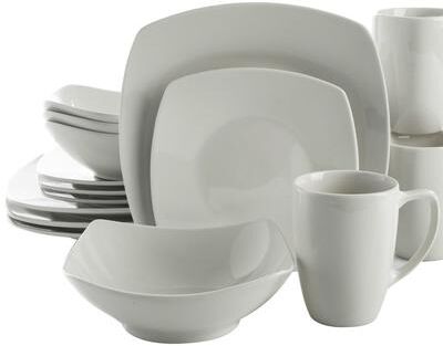 Gibson Home Zen Buffet 16-Piece Dinnerware Set - White
