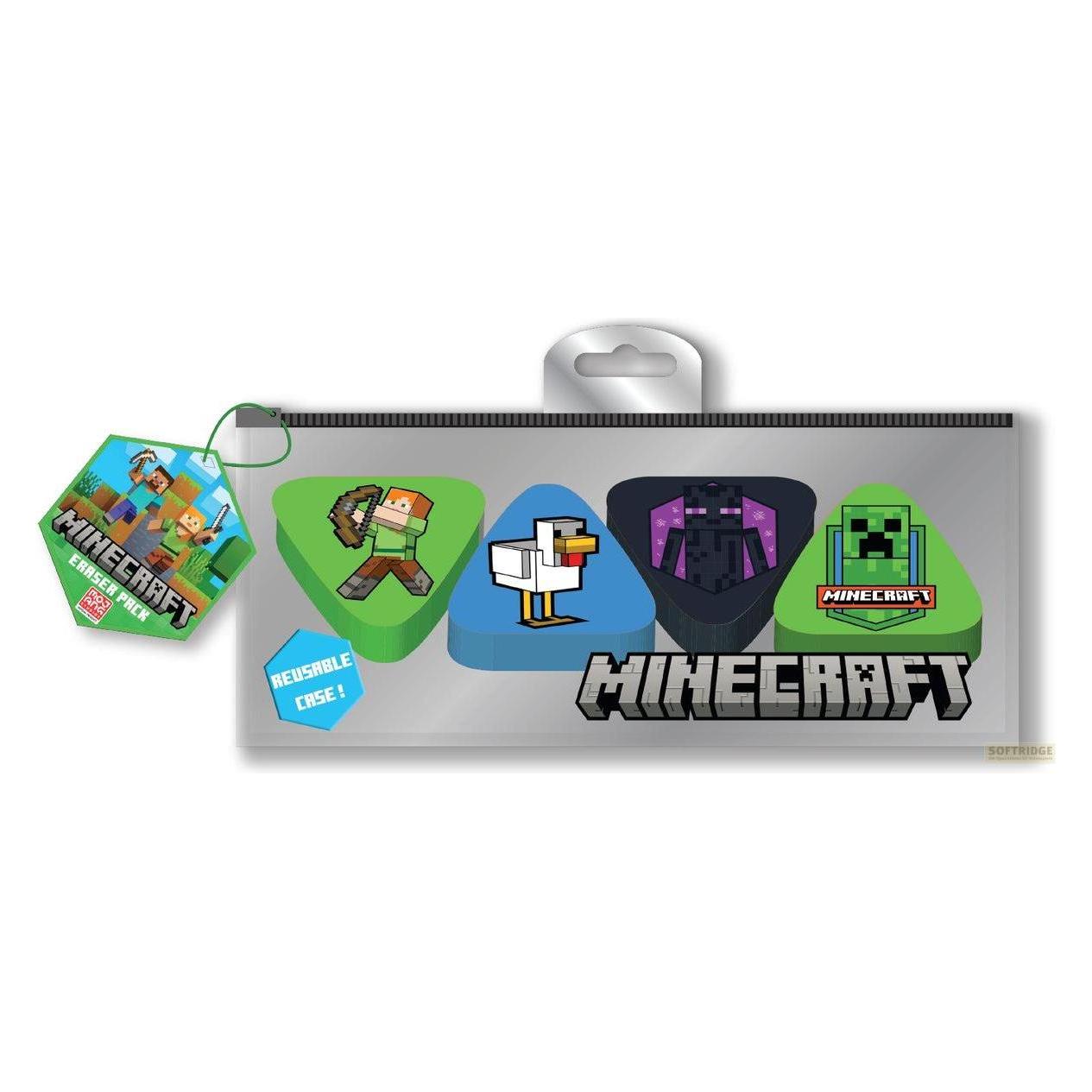 Pyramid Minecraft Radierer 4er-Pack Umkarton (10) (58061)