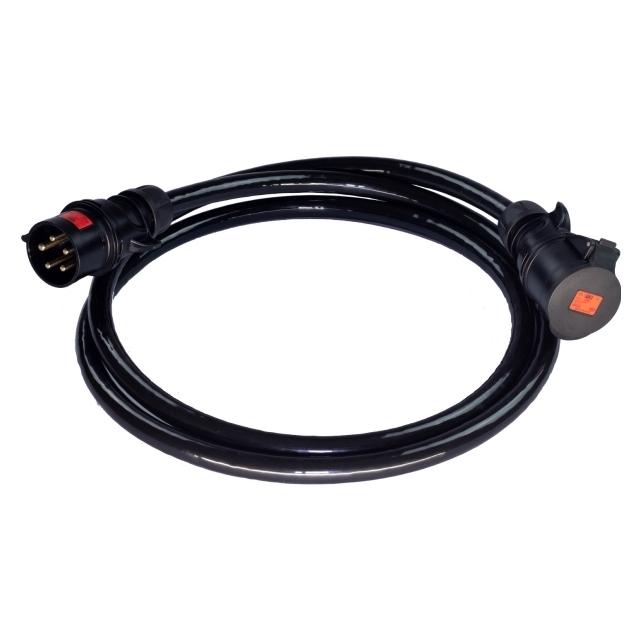 Csdk SL Forlaengerkabel 32A IP44 SORT, med 25 meter PUR Aluminium kabel 5G6mm² (25 m, CEE 32/3) (5705154169751)