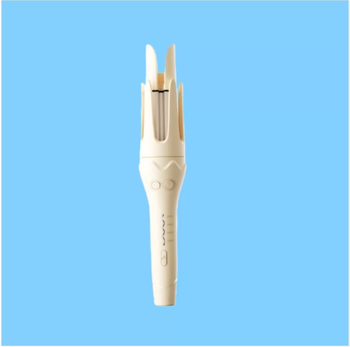 INF 36mm Negativ-Ionen Lockenstab: Automatischer, rotierender Haarcurler mit einstellbarer Hitze Gelb