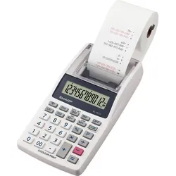 Sharp Druckrechner SH-EL1611V, weiß/grau 12-stelliges Display, 4-Tasten