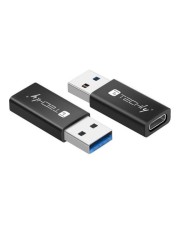Techly Adapter USB-A M auf USB-C F USB 3.0 schwarz Schwarz (IADAP-USB3-AFT)