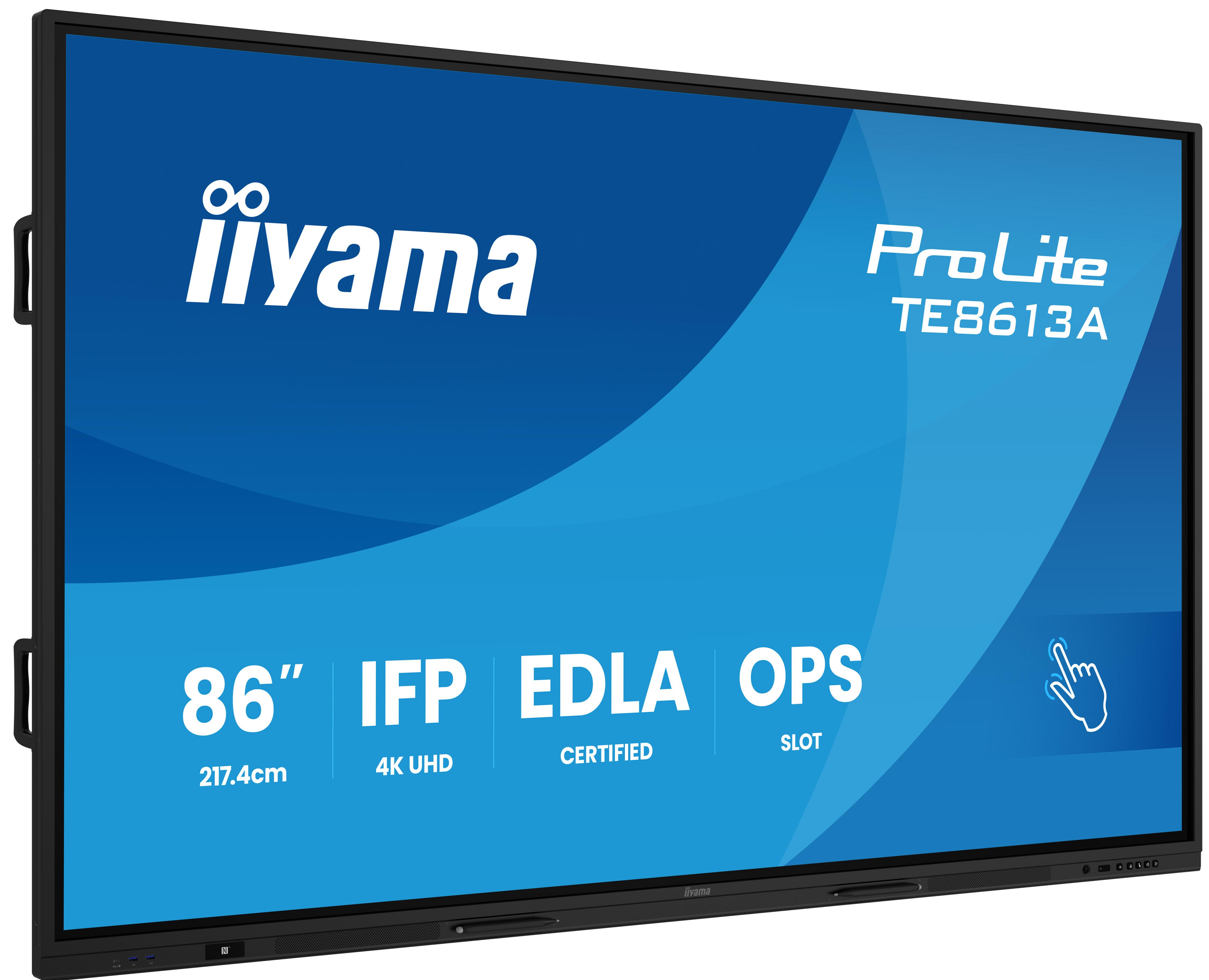 iiyama TE8613A-B2AG, Kiosk-Design, 2,17 m (85.6"), 3840 x 2160 Pixel, WLAN, 24/7