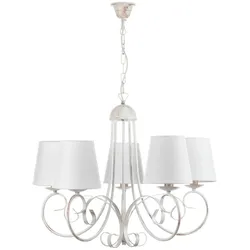 Kronleuchter Pompei Weiß max. 6 Watt
