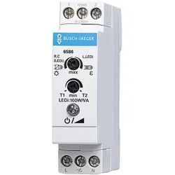 Busch-Jaeger 6586 Busch-Dimmer® REG, LED mit Taster, 2...100 V·A, 8 ... 230 V AC/DC, 1 TE 2CKA006590A0190