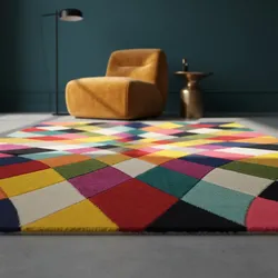 Teppich Rauten Bunt 200 x 290 cm - MEON   Kadima Design