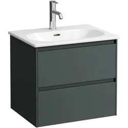 LAUFEN LUA Komplettset, Waschtisch inklusive Waschtischunterschrank, 600x515x440mm, H8600832661041, Farbe: Verkehrsgrau
