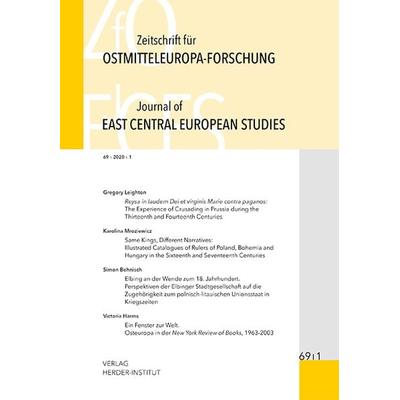 Zeitschrift für Ostmitteleuropa-Forschung (ZfO) 69/1 / Journal of East Central European Studies (JECES), Taschenbuch von , Verlag Herder-Institut,