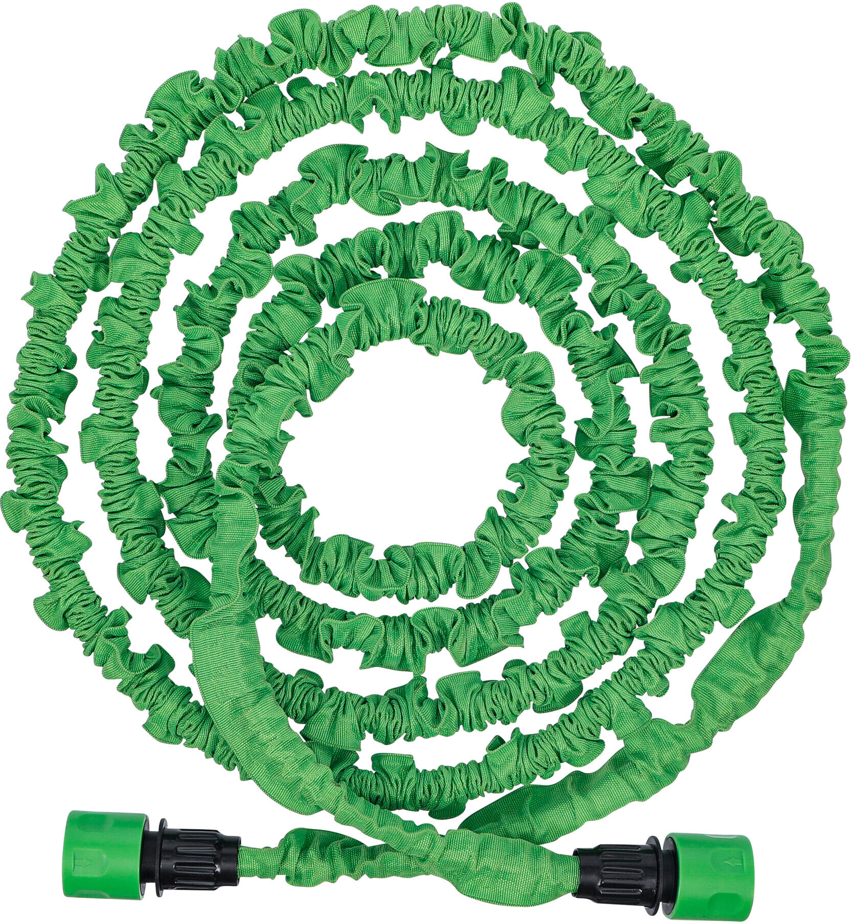 BGS Do it yourself Wasserschlauch 70903, Textil, flexibel, mit Garten-Handbrause mit 7 Funktionen, 3 - 10 m)