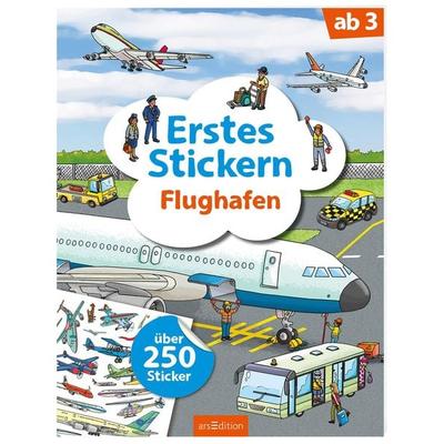 Erstes Stickern – Flughafen, Taschenbuch von , arsedition, 978-3-8458-3395-8