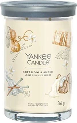YANKEE CANDLE Signature Glas 2 Dochte Soft Wool & Amber 567 g