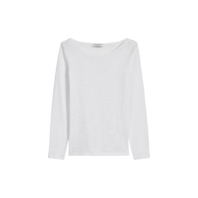 Longsleeve MARC O'POLO "Longsleeve T-Shirt longsleeve 1er Pack", Damen, Gr. M, weiß, Obermaterial: 100% Baumwolle CO., Shirts