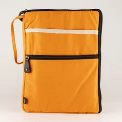Canvas Travel Laptop Pouch - Orange - 24x33cm