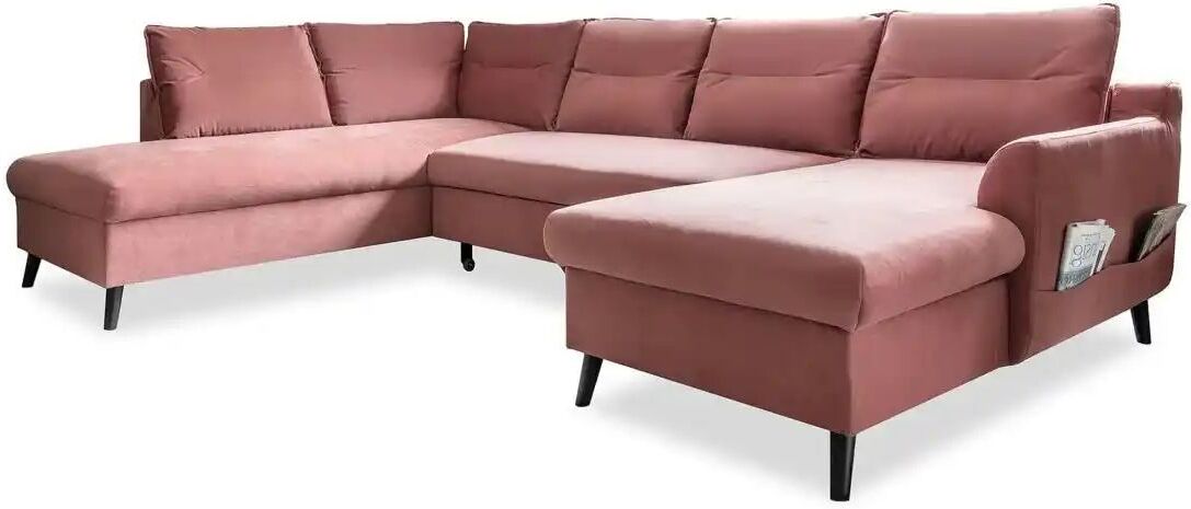 Miuform Wohnlandschaft mit Schlaffunktion Stylish Stan ¦ rosa/pink ¦ Maße (cm):