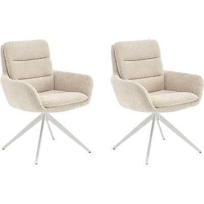 Esszimmerstuhl HOME AFFAIRE "Taragona", beige (natur, weiß, natur), H:88cm T:63cm, Metall, Stühle, Esszimmerstuhl, mit unterschiedlichen Beingestellen, Holz oder Metall