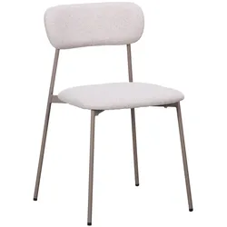 Esszimmerstuhl Inka 4er-Set, gepolstert aus Stoff und Metall, modern, kaffeebraun, bequem für Dein Esszimmer