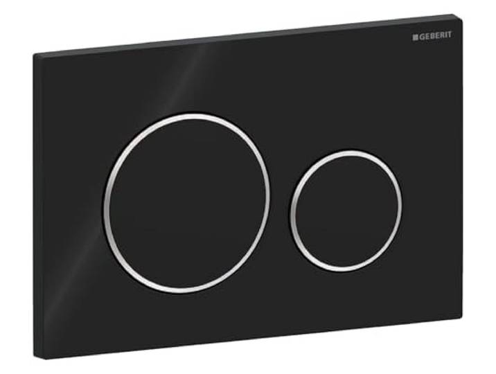 Plaque de fixation Geberit Sigma20 pour rinçage à 2 quantités\, 115.882.KM.1\, Couleur: noir