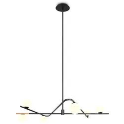 Trio Select Pendelleuchte Flaming Metall Schwarz
