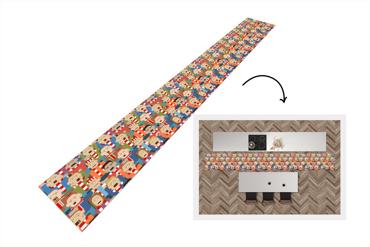 KitchenYeah Keukenloper van Vinyl voor Keuken, Badkamer of Slaapkamer, Rechthoekig